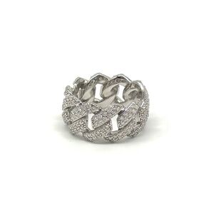 925 Silver, 2.6CTW Moissanite Miami Cuban Ring